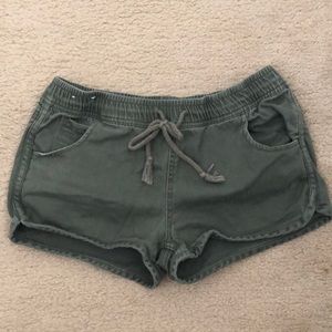 green cargo shorts